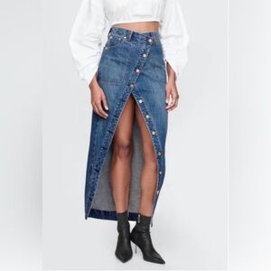 NWT Cult Gaia x GAP Denim Jean Maxi Skirt - 14 / 32